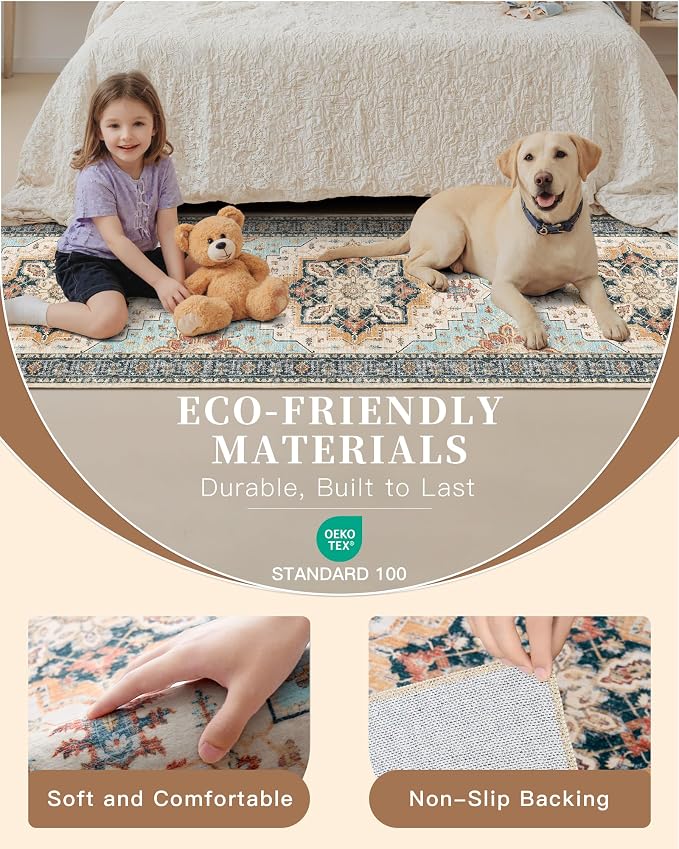 Madane Washable Runner Rugs 2x10 Long - Image 5