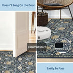 GarveeHome Washable Area Rug 5x7, Retro Floral Low Pile Non Slip Living Room - Image 5