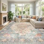 RELEANY Washable Area Rug, Large 10'x12', Water Repellent, Pet Friendly by RELEANY