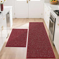 BEQHAUSE Kitchen Rugs and Mats 2PCS Non-Slip, Machine Washable Rugs by BEQHAUSE
