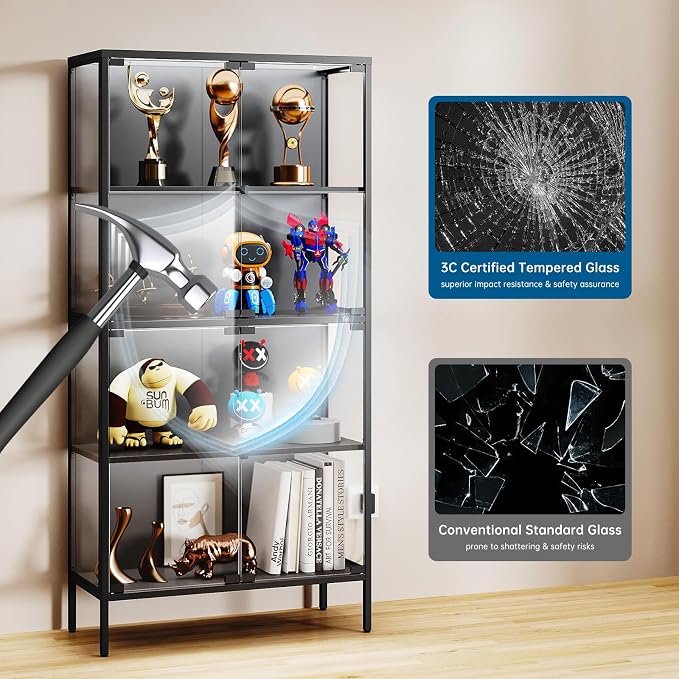 PEUKC 65" Glass Display Cabinet - Image 5