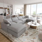 JACH U-Shaped Couches for Living Room, 6-Seats Modular Convertible Sectional - Image 4