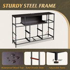 WLIVE Grey Dresser TV Stand for 45, 55 inch TV, Entertainment Center - Image 9