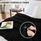 L'AGRATY Chunky Knit Throw Blanket - Image 3