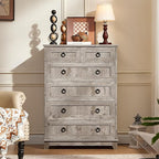 Joaxswe Farmhouse 6 Drawer Dresser - Image 9