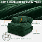 Folding Sofa Bed Chair with Armrests, Convertible Futon Couch Sleeper Chair - Image 4
