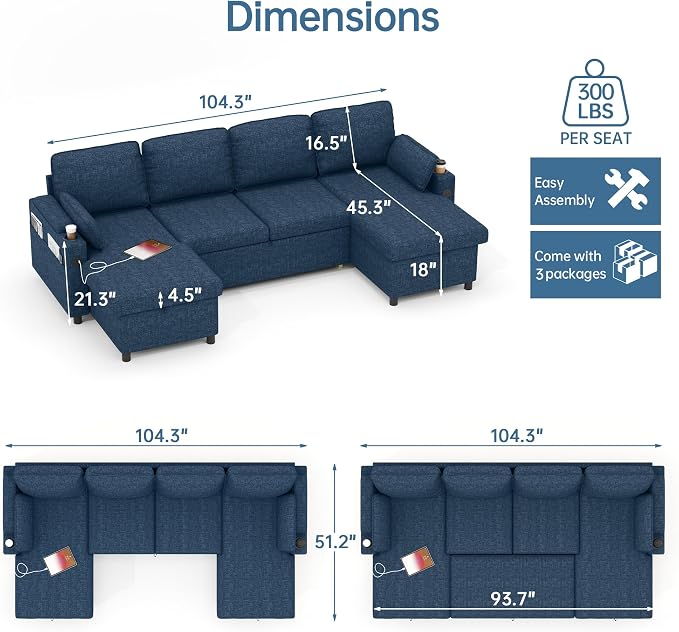 DURASPACE Sofa Bed Pull Out Couch Sleeper - Image 2