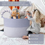 INDRESSME 115L Extra Large Rope Basket, Organizing Storage - Image 3