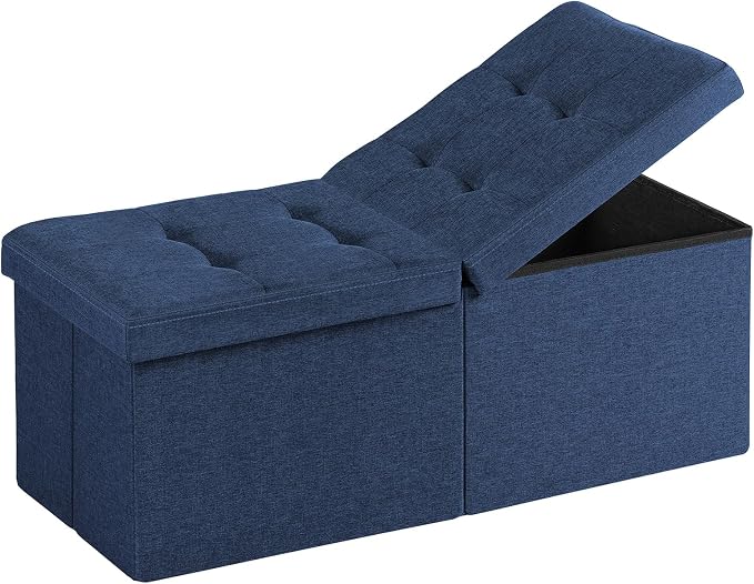 30.5-INCH Storage Ottoman Bench, Footrest by Unknown