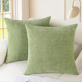 CaliTime Decorative Couch Throw Pillow Covers 24 X 24 Inches Sage Green | Pack by CaliTime