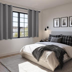 Blackout Curtains for Bedroom, Light Grey, 38 x 45 Inch, 2 Panels | Thermal - Image 6
