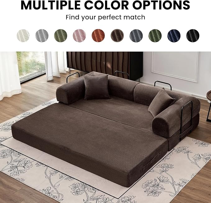 79'' Convertible Sofa Bed, Folding Sleeper Couch - Image 8