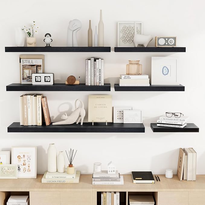 Acovy 24 Inch Floating Shelves, Wooden Shelves - Image 8