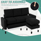 SUNLEI Convertible Sectional Couch Sofa - Image 5