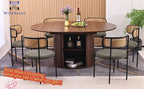 Extendable Round Dining Table for 2-4-6, 63 Inch Dining Room Kitchen Table - Image 8