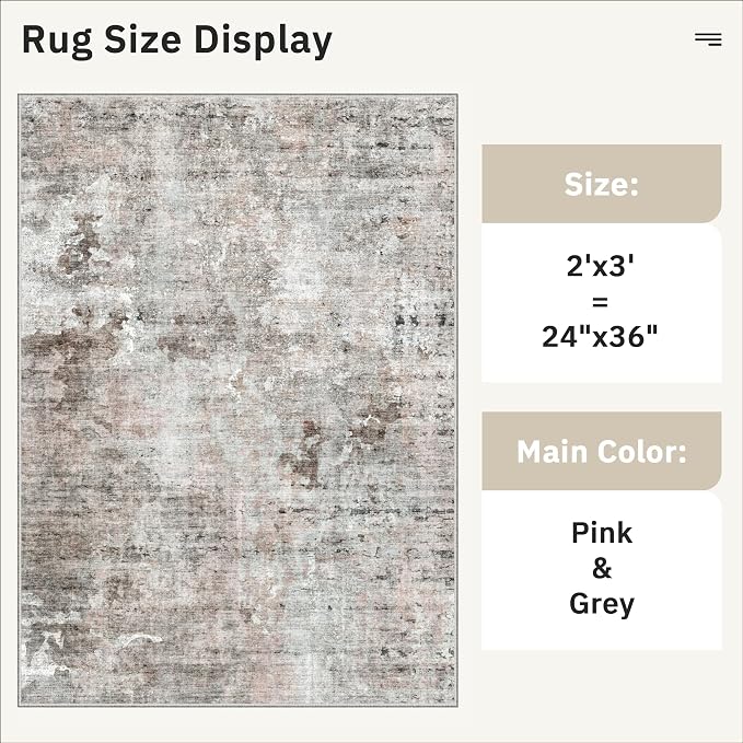 Soalmost 2x3 Abstract Washable Rugs - Image 5