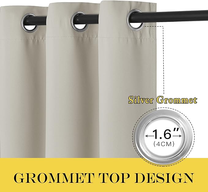 NICETOWN Extra Wide Blackout Sliding Door Curtains 95 inch Length - Image 4