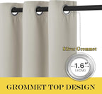 NICETOWN Extra Wide Blackout Sliding Door Curtains 108 inch Length - Image 2