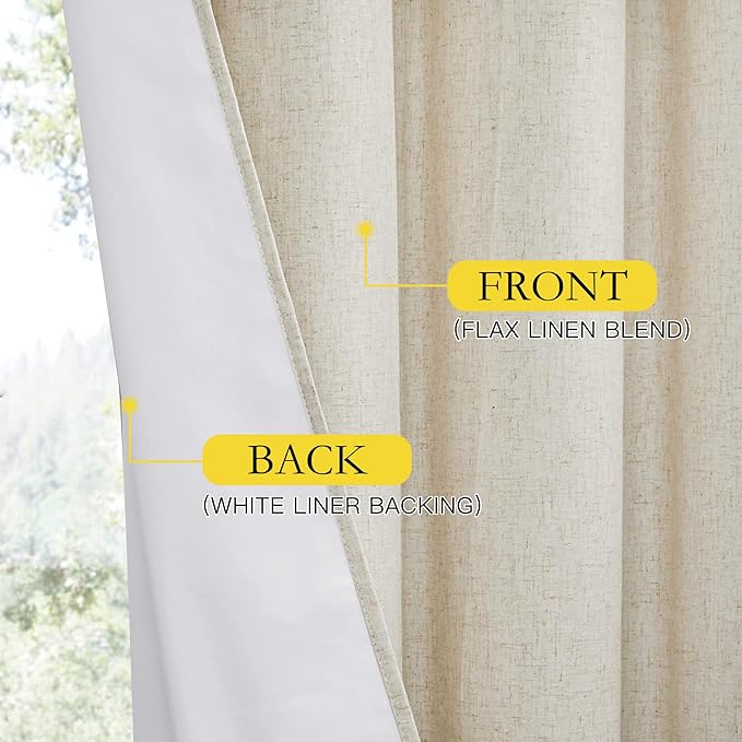 NICETOWN Farmhouse Style Keep Warm Large Window Draperies 108 inches Length - Image 6