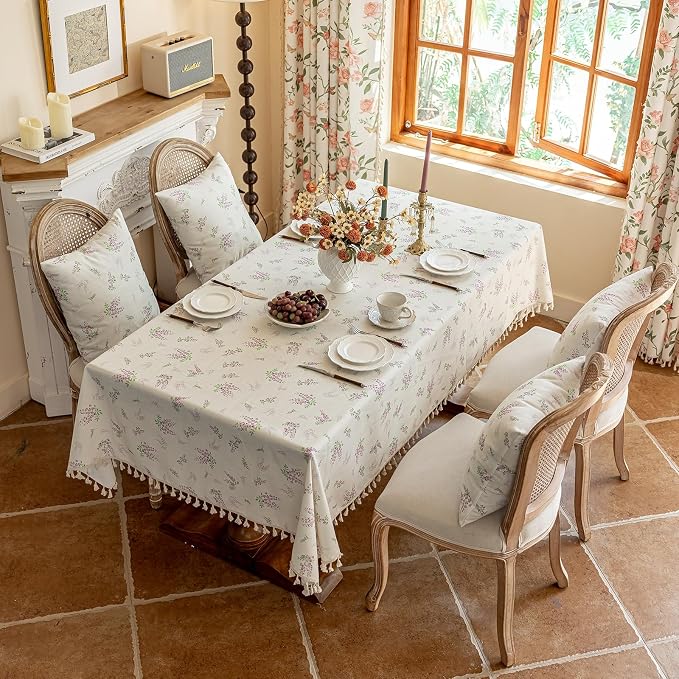 VClife Tablecloth Linen Texture Tablecloth - Image 2