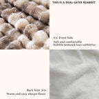 50x60 Inches Ultra-Soft Fuzzy Faux Fur Plush Throw Blanket - Image 3
