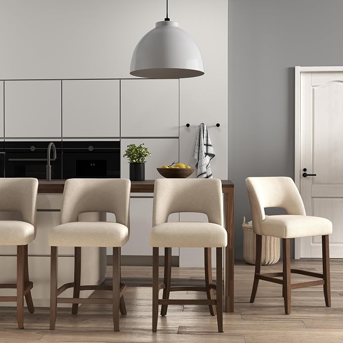 VKNOW Bar Stools Set of 4, Modern Counter Stools by VKNOW