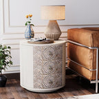 SUNBURY End Table Living Room Small Side Table w 3 Drawers, Vintage Bedside - Image 6