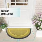 OLANLY Half Circle Front Door Mat Outside 29.5x17 All-Season Rubber Doormat | - Image 2