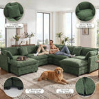 111.4" V-Shaped Corner Couch Sectional - Image 6