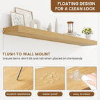 fuqing Floating Shelves for Wall, Wall Mounted Wood Floating Shelf - Image 5