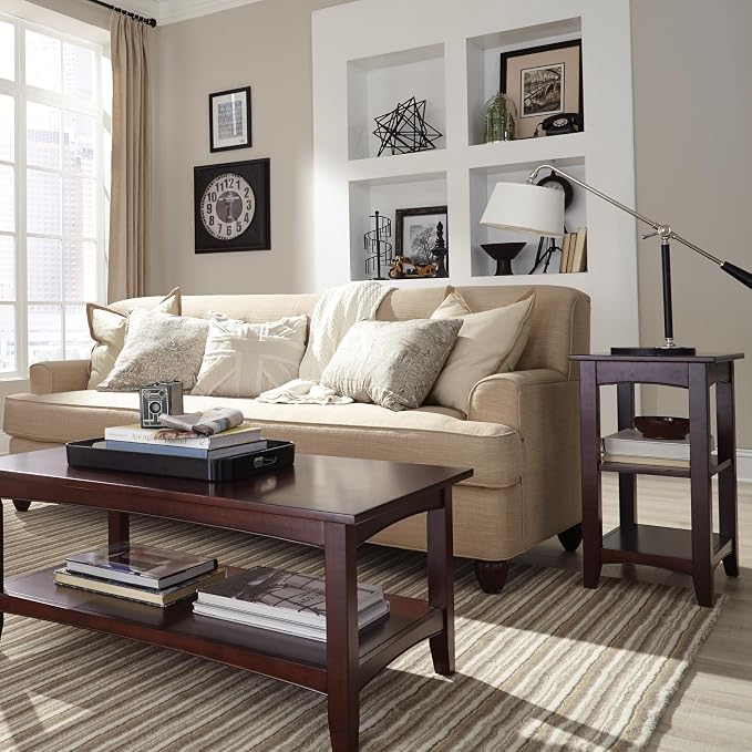 Shaker Cottage End Table with Dual Storage Shelves, Transitional Cottage Styling - Image 4