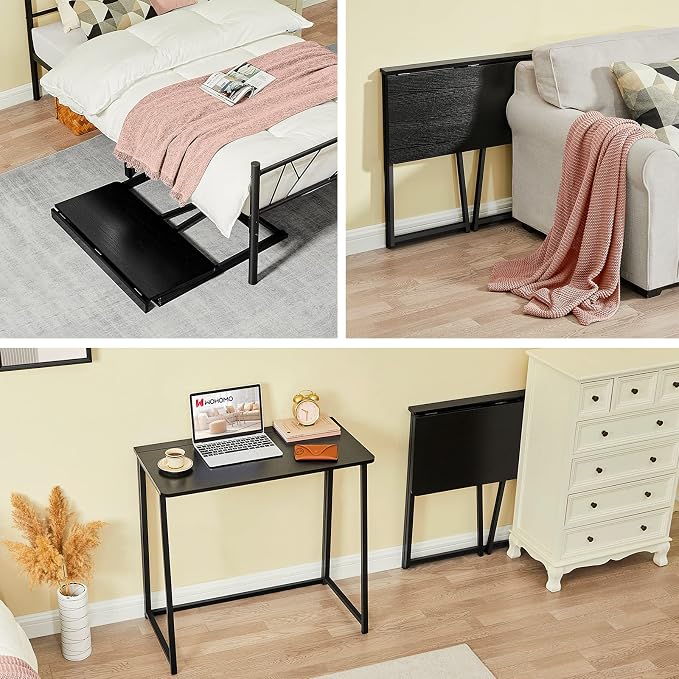 WOHOMO Folding Computer Desk, Small Writing Foldable Desk 31.5", Space-Saving - Image 6