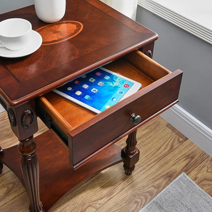 PADMA HOUSE Solid Wood Rectangle Side Table - Image 6