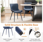 YOUNUOKE Mid-Century Modern Dining Chairs Set of 2, Armless Accent Chair - Image 7