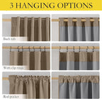 NICETOWN 100% Blackout Linen Curtains 84 inches Long 2 Panels, Thermal - Image 2