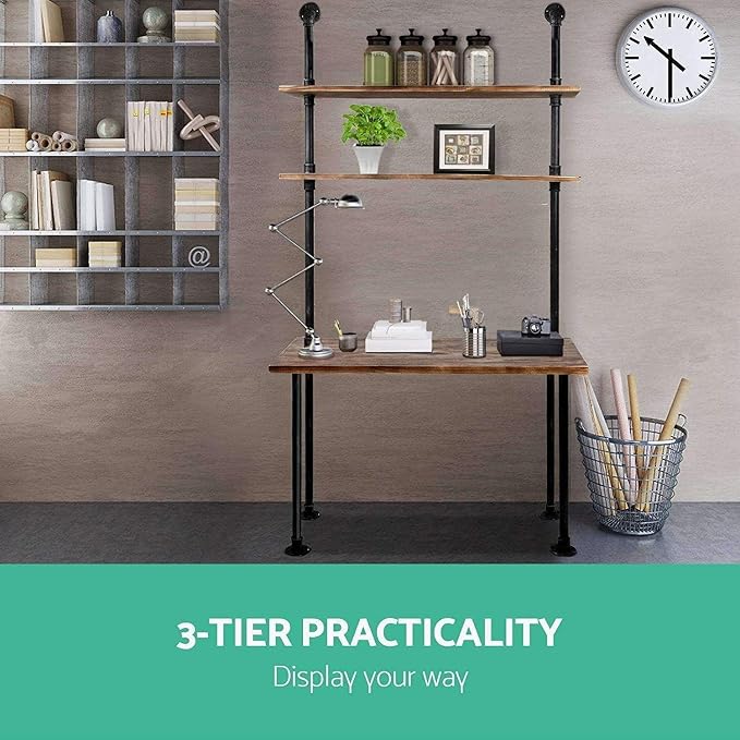 Industrial Style Office Decor, Computer Desk 47.2"×20"×79" - Image 7