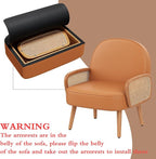Aklaus Mid Century Modern Accent Chair Armchair - Image 4