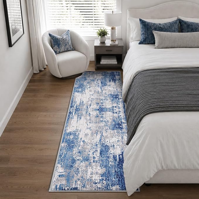 RELEANY Washable Runner 2'x8' Abstract Area Rug - Image 7
