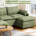 LEVELEVE 112.5" U-Shape Modular Sofa - Image 2