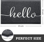 Black Door Mat Welcome Mats Outdoor Indoor Doormat - Image 3