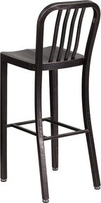 Flash Furniture Gael Commercial Grade 2 Pack 30" High Black-Antique Gold Metal - Image 6