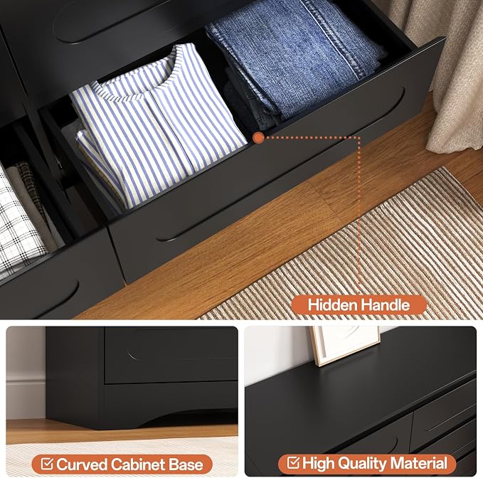 3 Piece Bedroom Set, Dresser and Nightstand Sets - Image 8