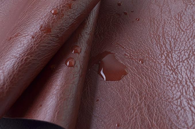 Wento Thick 2 Yard Faux Leather Fabric Soft Skin Grain PU Leather - Image 4