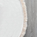 ORINOVA Light Brown Beige Plush Faux Rabbit Shaggy Fur Area Rugs - Image 5