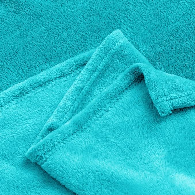 BEDELITE Fleece Blanket Soft Plush Queen Size Bed Blanket Peacock 90"x90" | - Image 9