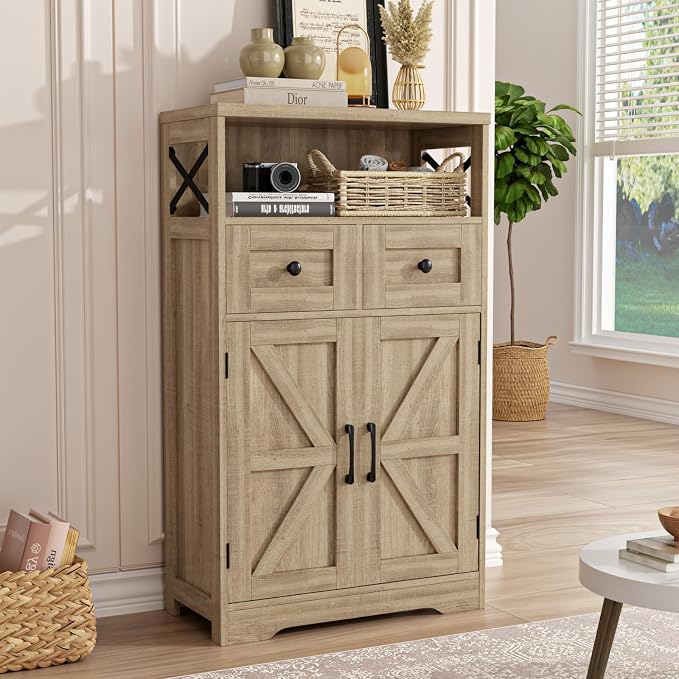 FiveWillowise Natural Storage Cabinet by FiveWillowise