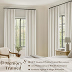 Natural Linen 100% Black Out Curtains 86 Inches Long 2 Panels Set | Pinch - Image 2