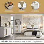 Kings Brand Furniture Claire 6-Piece Queen Size Bedroom Set - Image 4