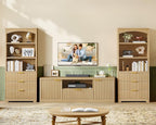 TEENFON 55" TV Stand for TVs Up to 60", Modern Fluted Entertainment Center - Image 8