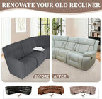 ALIECOM 100% Waterproof Recliner Sectional Couch Covers L Shape Stretch Corner - Image 7